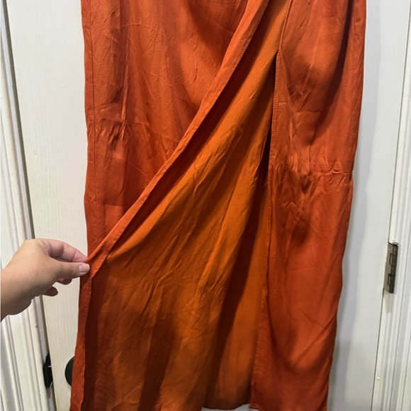 Topshop Burnt Orange Maxi Skirt - Picture 3 of 6